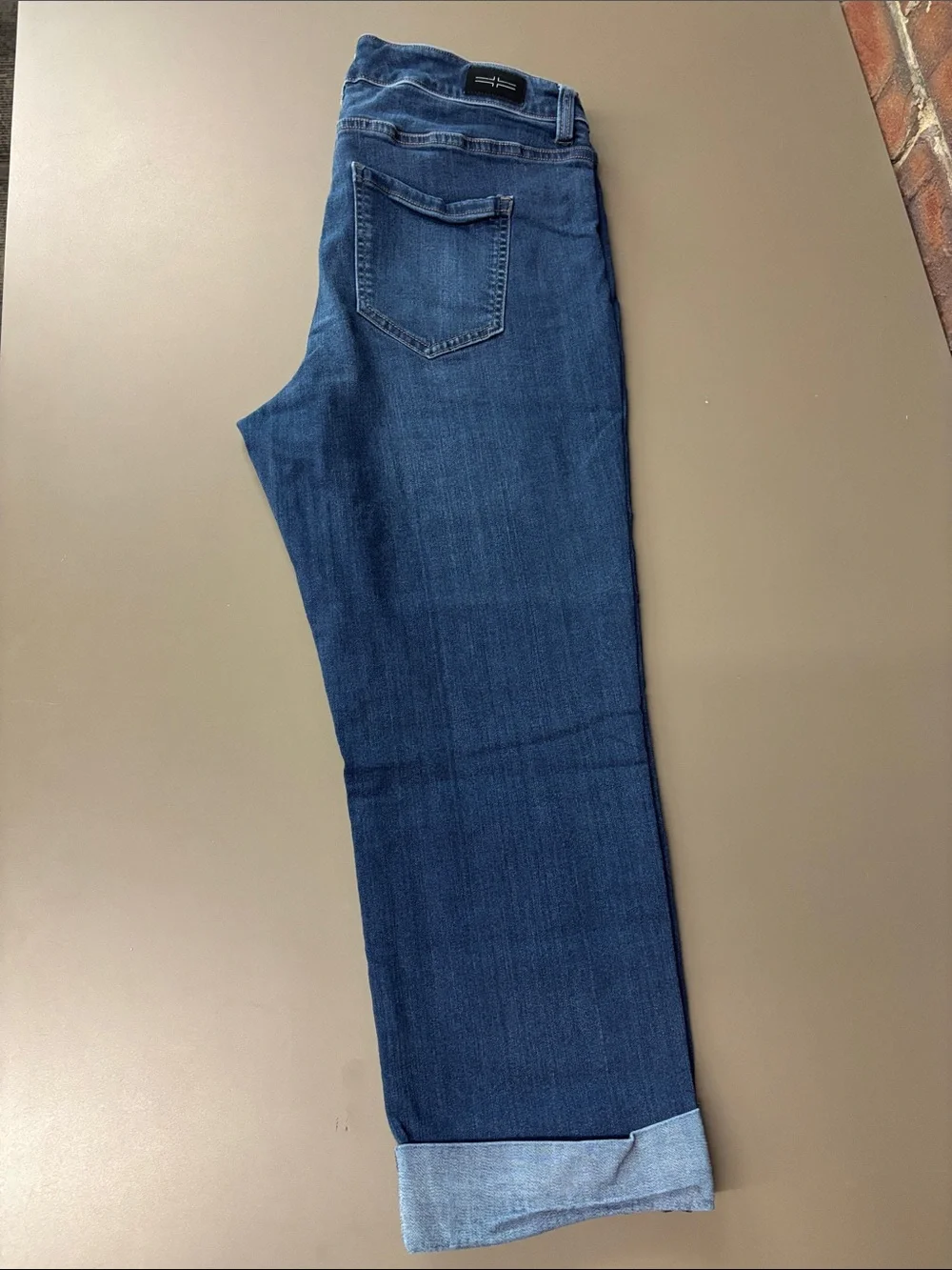 Liverpool Charlie Crop Wide Rolled Cuff Jean - Picture 4 of 6
